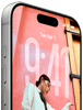 iPhone 17 Pro, przód, widoczny ekran blokady iOS 26, Dynamic Island w górnej części urządzenia, przycisk czynności, przyciski głośności